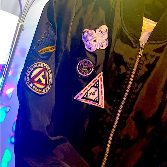 Cute Fit Bomber Jacket With Custom Patches! - Picture 2 of 6